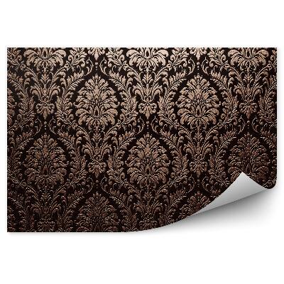 Papier peint Ornement doré fond uni foncé