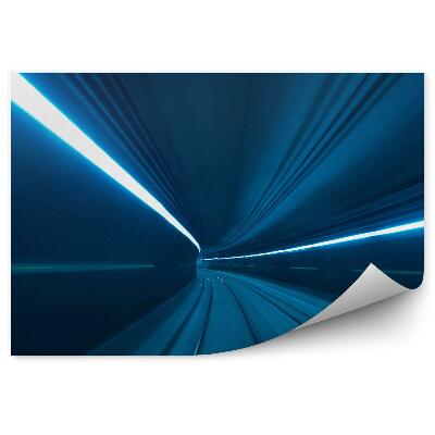 Papier peint Tunnel souterrain vitesse des trains de métro