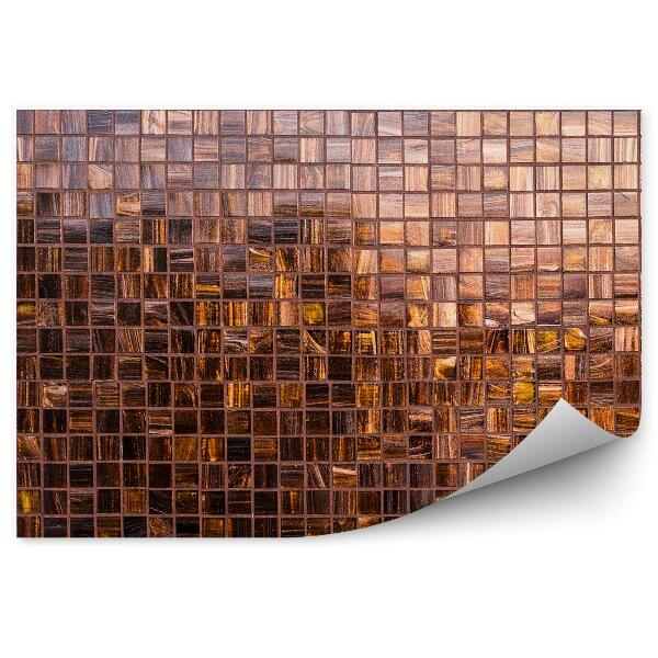 Papier peint Mosaïque fine marron