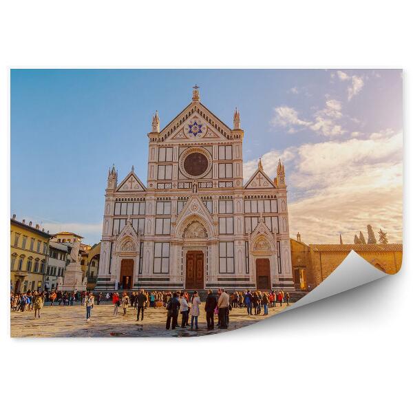 Papier peint Église de la Sainte-Croix Peuple Ciel Nuages Florence