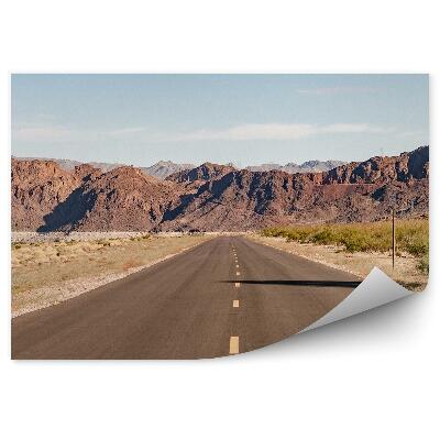 Papier peint Montagnes Arizona Herbes Rues Arbustes Ciel Nuages Californie