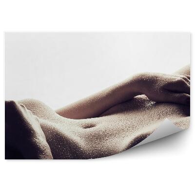 Papier peint Gouttes d'eau corps féminin sensuel