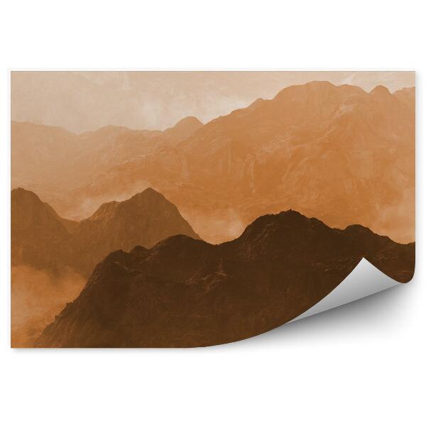 Papier peint Montagnes Paysage Vue Brouillard