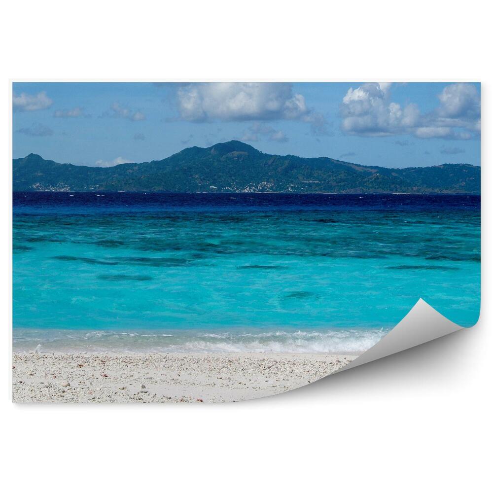Papier peint Plage Sable Eau Bleue Ile