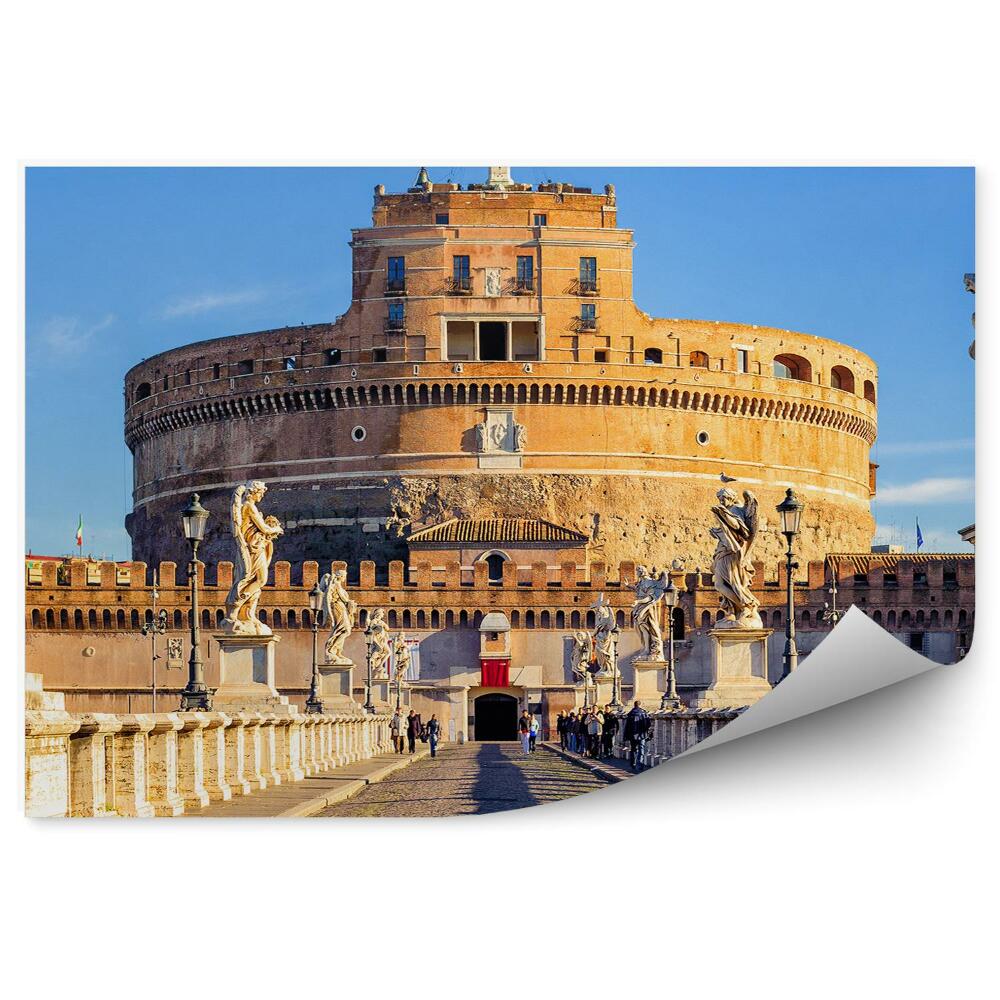 Papier peint Château du Saint Ange Rome Italie Pont Sculpture