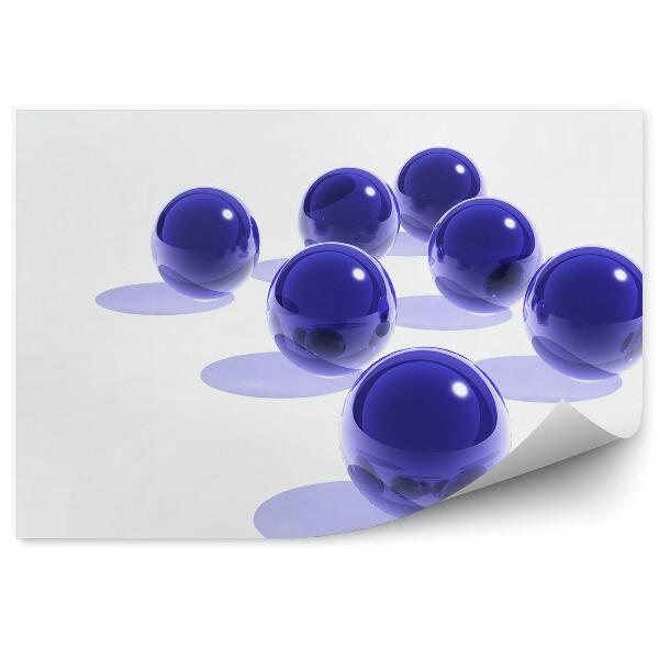 Papier peint Boules En Verre Bleu