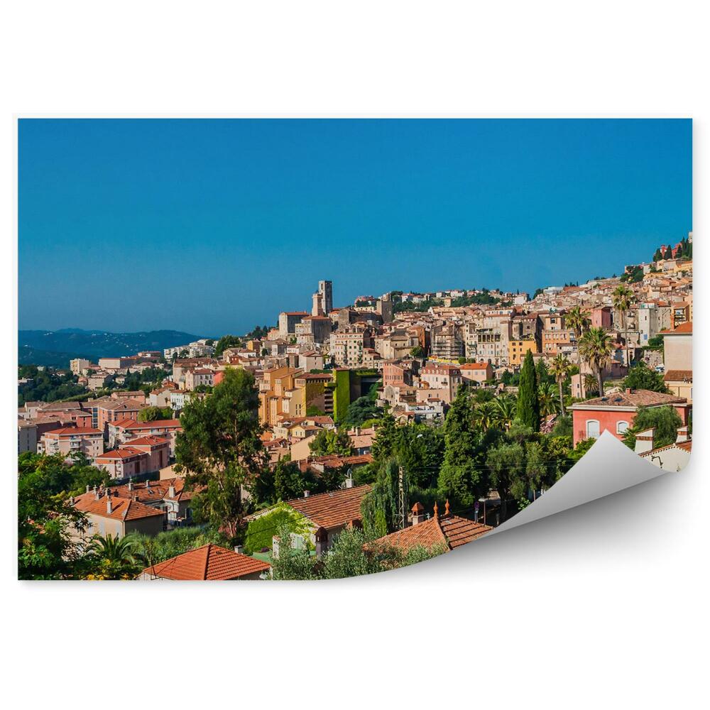Papier peint Alpes Montagnes Maisons Plantes Provence France Ciel