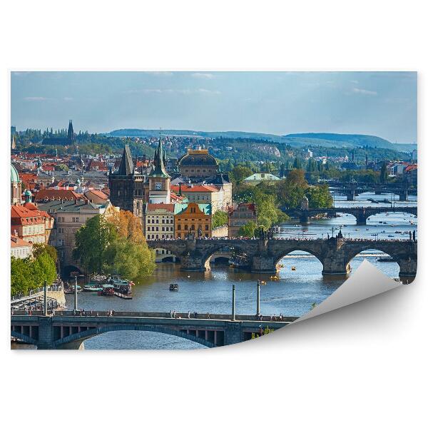 Papier peint Prague paysage urbain panorama nature