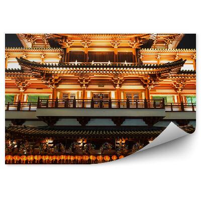 Papier peint Vue à vol d'oiseau Singapour Ciel Nuages