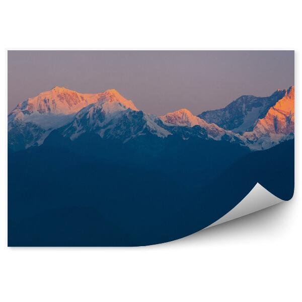 Papier peint Coucher De Soleil Himalaya Neige Hiver