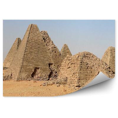 Papier peint Ruines d'architecture ancienne pierres sable