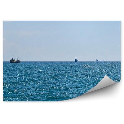 Papier peint Bateau Horizon Océan Mer Ciel Nuages