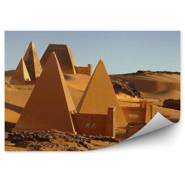 Papier peint Pyramides monuments meroe nubia sable