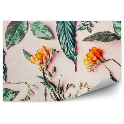 Papier peint Fleurs et feuilles tropicales