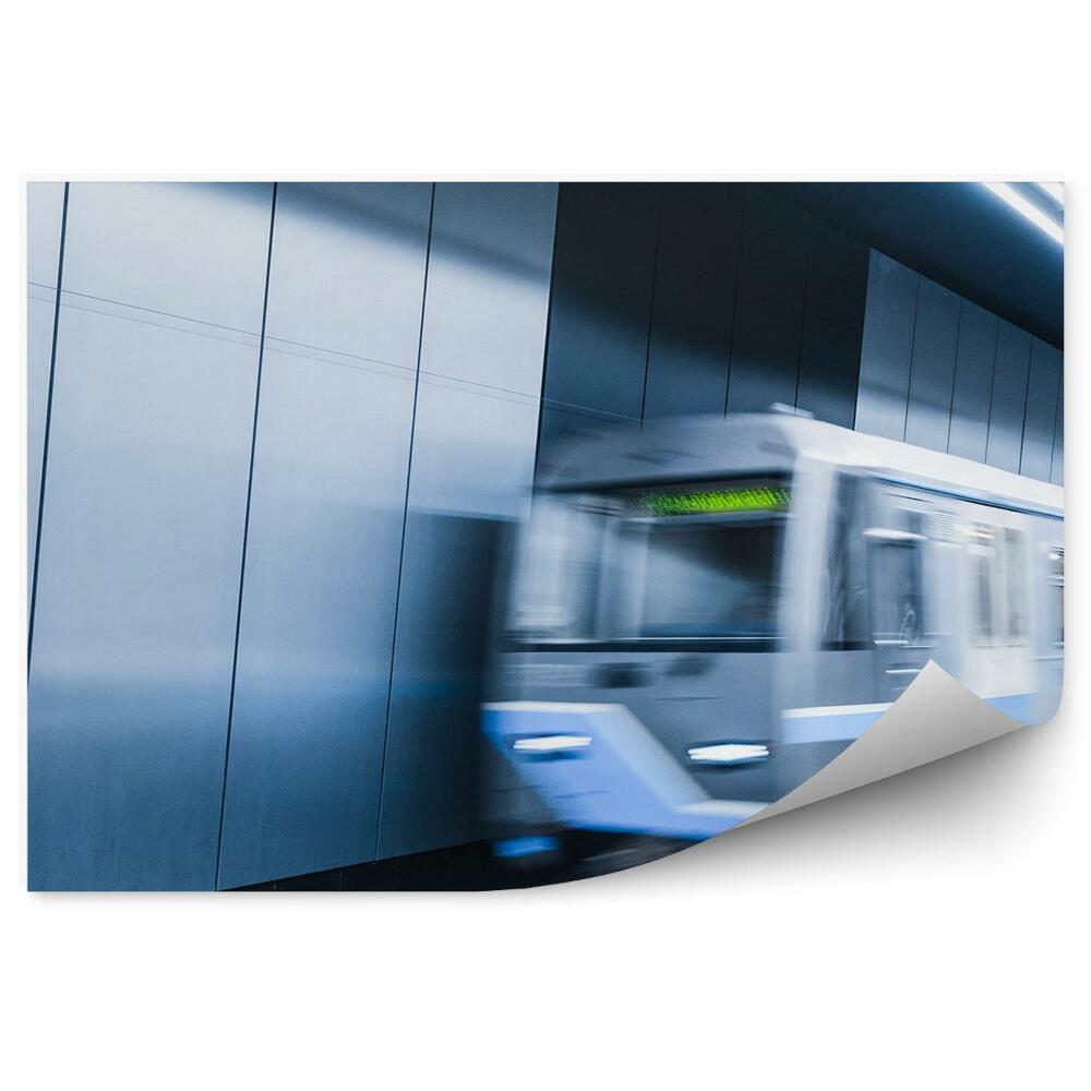 Papier peint Station de métro circulation des trains