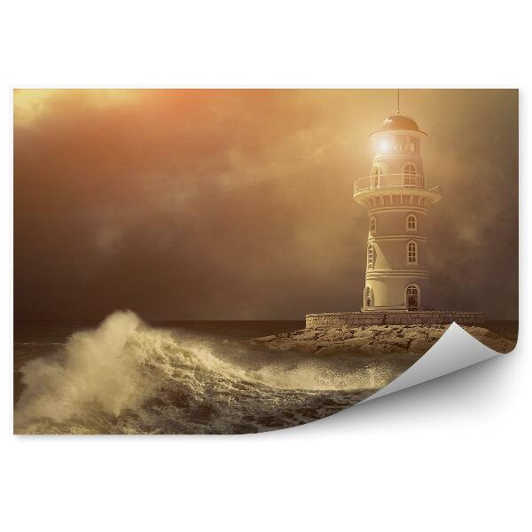 Papier peint Ciel nuageux Phare