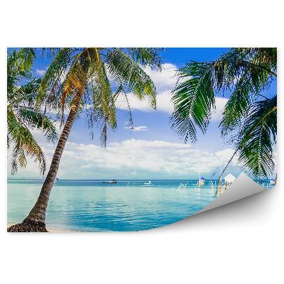 Papier peint Sable de Palm Beach à l'eau turquoise