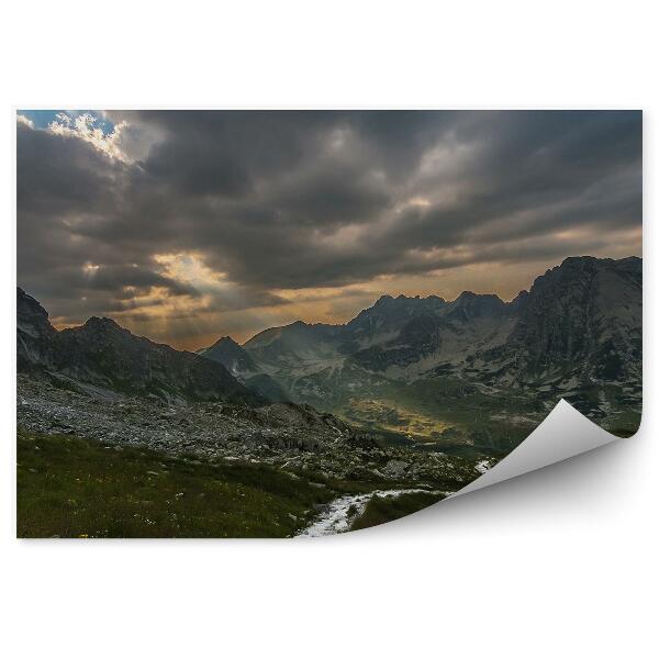 Papier peint Szpiglasowy Wierch Tatry Nuages Ciel Prairie Clairière