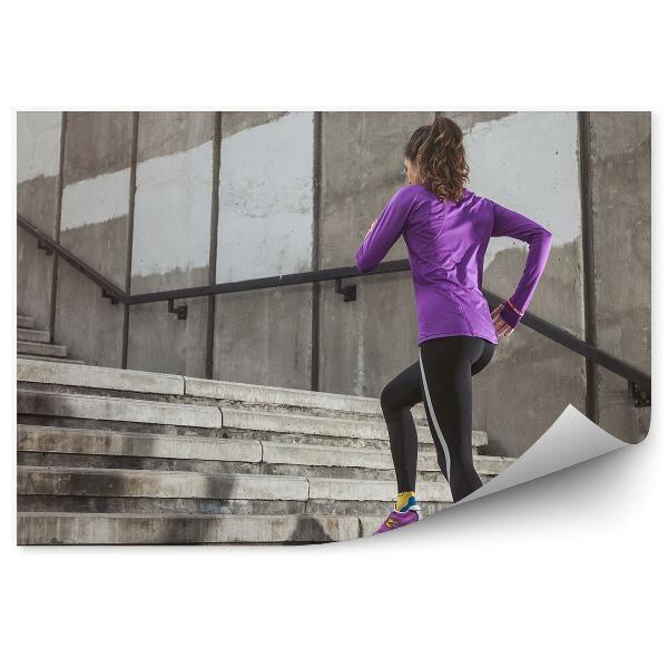 Papier peint Escalier de course sport fitness mur