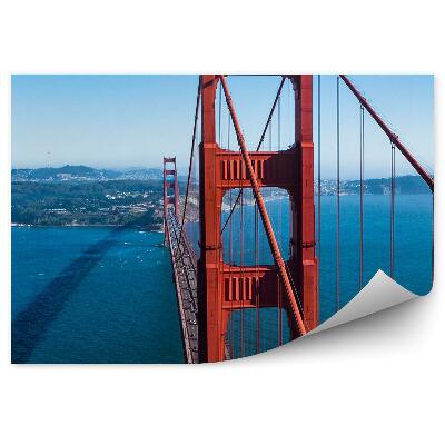 Papier peint Golden gate usa bridge blue water sky island