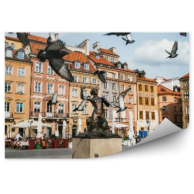 Papier peint Varsovie sirène vieille ville Pologne