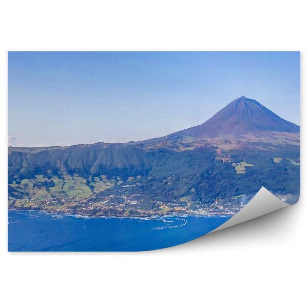 Papier peint Vue D'oiseau Pico Island Volcan Océan Ciel