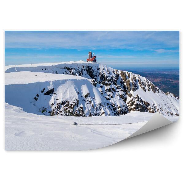 Papier peint Sommet D'une Montagne Enneigée Sudety