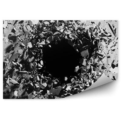 Papier peint Explosion d'éclats de béton