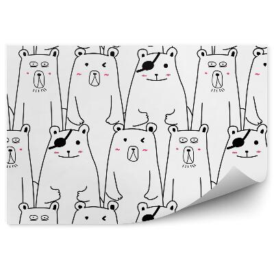 Tapisserie murale Oursons doux en dessin animé