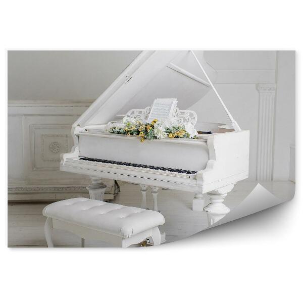 Papier peint Piano blanc Instrument d'architecture