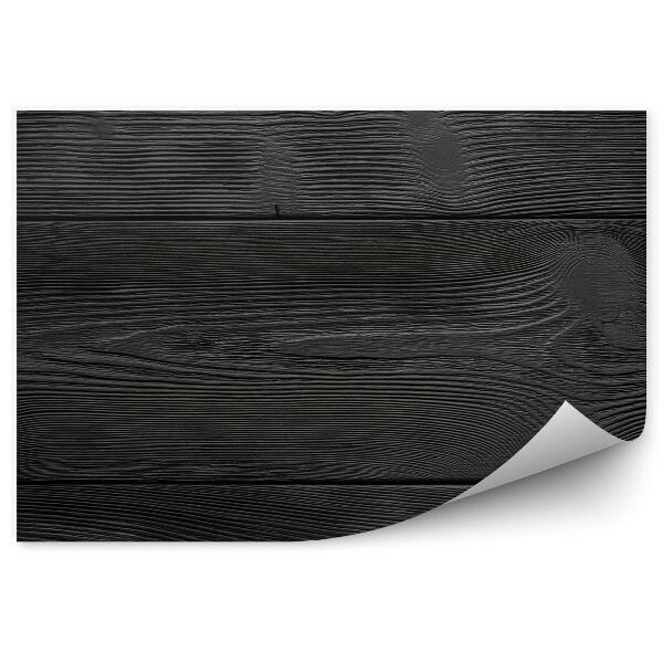 Papier peint Planches en bois noires