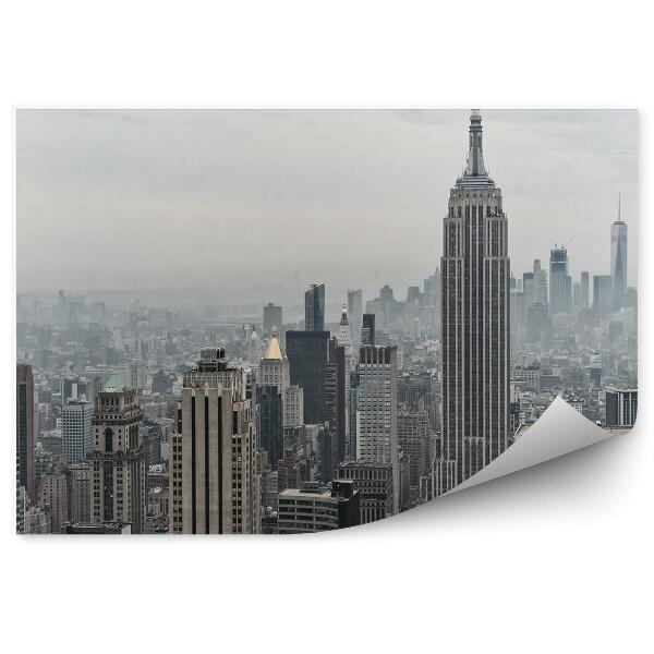 Papier peint New york america city grey buildings