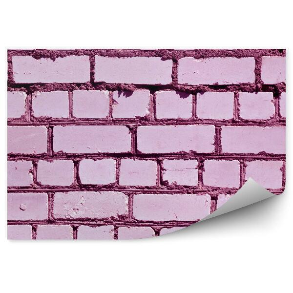 Papier peint Mur de briques violettes