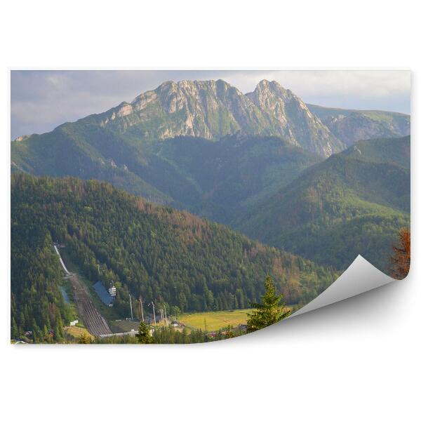 Papier peint Wielka Krokiew Zakopane Giewont Montagnes Conifères