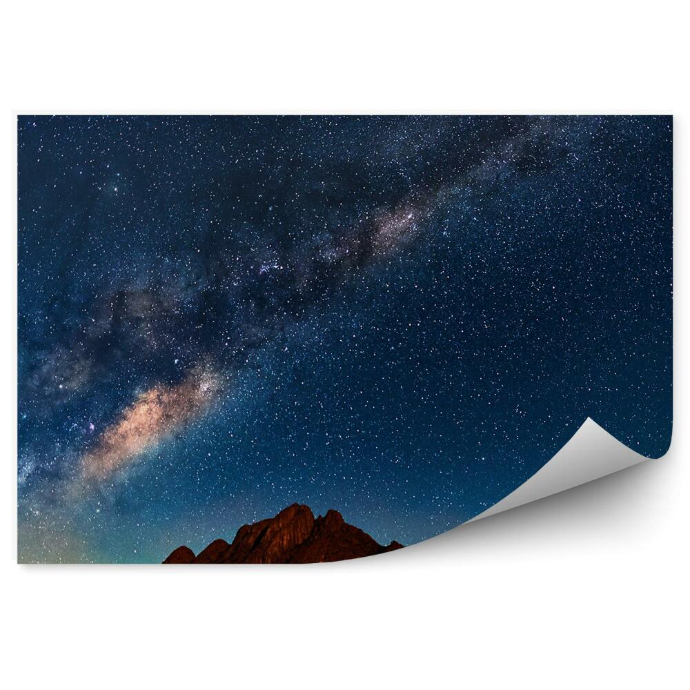 Papier peint Namibie Voie Lactée Désert Montagnes Ciel Étoiles Galaxie