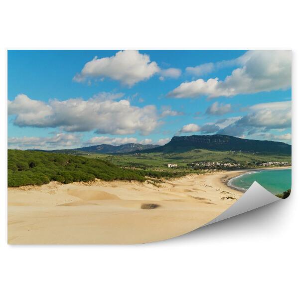 Papier peint Océan Dunes Désert Montagnes Plantes Nature Ciel Nuages Bologne Espagne