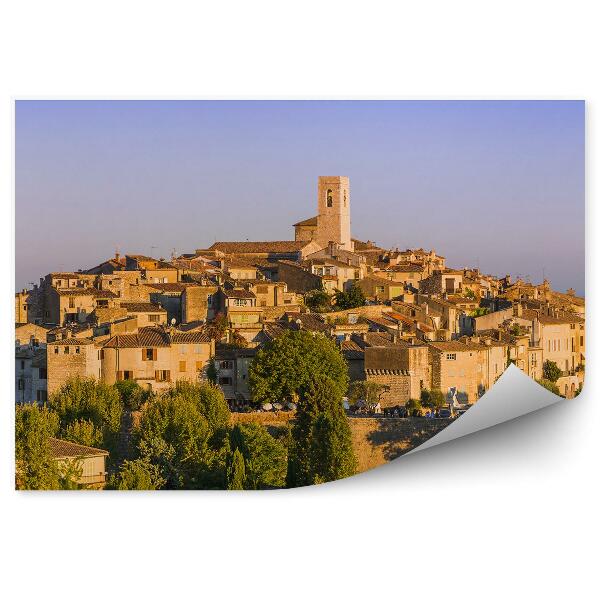 Papier peint Ville de Saint-Paul-De-Vence Provence France Montagnes Ciel