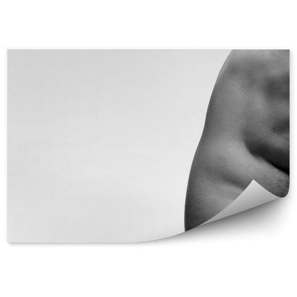 Papier peint Homme corps musclé fond blanc