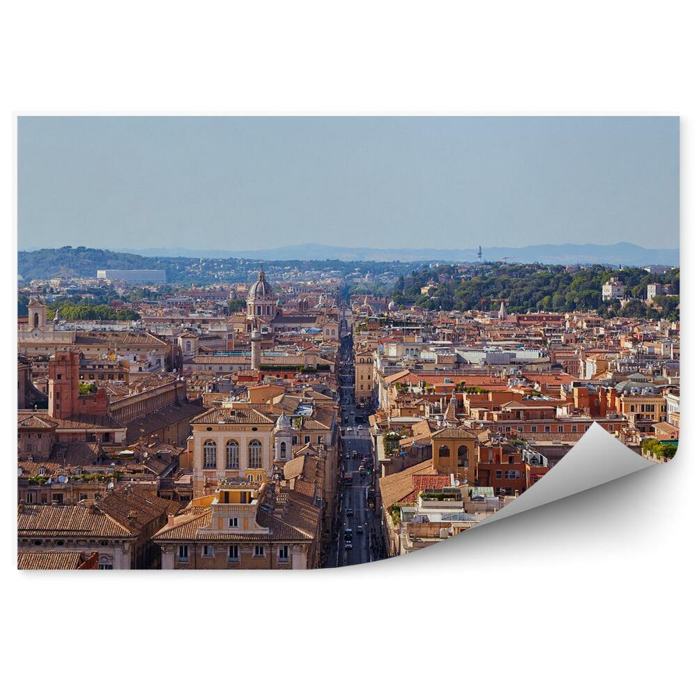Papier peint Vue de Rome Routes Bâtiments Ciel