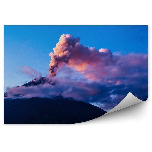 Papier peint Volcan Lave Ciel Nuages Ciel