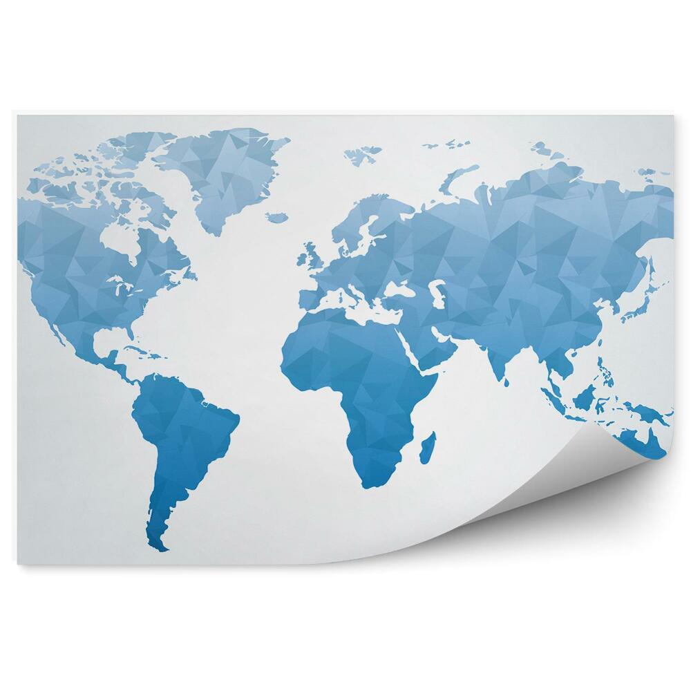 Papier peint Carte du monde avec formes géographiques