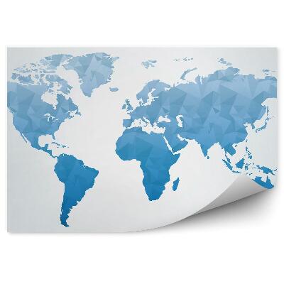 Papier peint Carte du monde avec formes géographiques