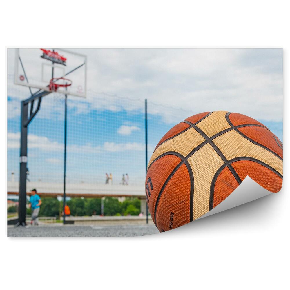 Papier peint Terrain de basket personnes nuages ciel