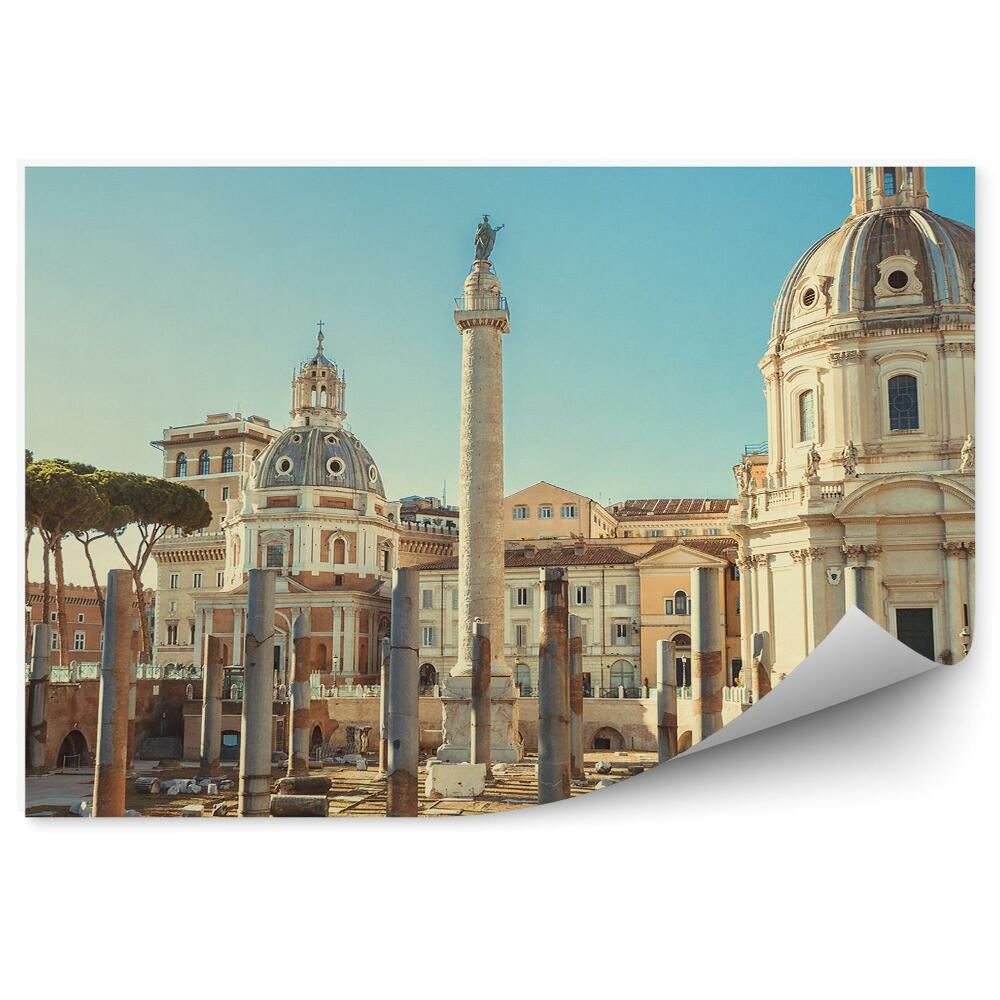 Papier peint Forum de Trajan Rome Italie Arbres Bâtiments Ciel