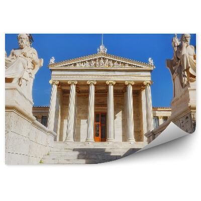 Papier peint Grèce académie socrates drapeau sculptures