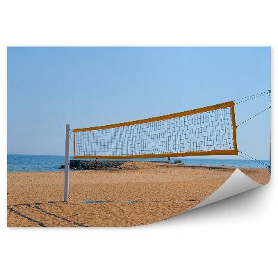 Papier peint Terrain de volley-ball de plage océan