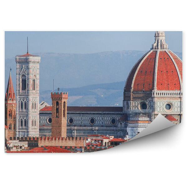 Papier peint Cathédrale Santa Maria Del Fiore Bâtiments Florence Ciel Colline