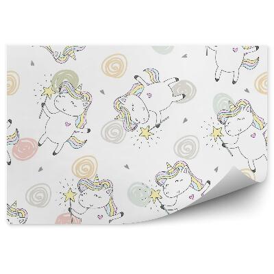 Tapisserie panoramique Mignonne licorne