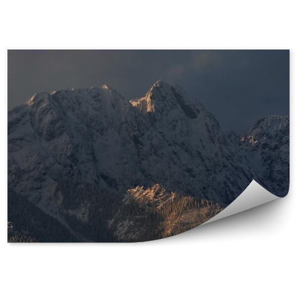 Papier peint Giewont Tatry Mountains Snow Winter Snow Rock