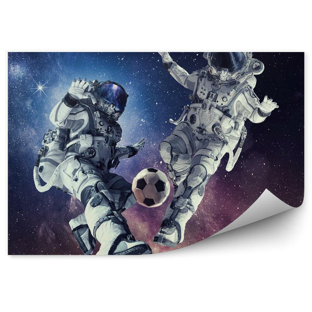 Papier peint Astronautes Football Étoiles Ciel Espace